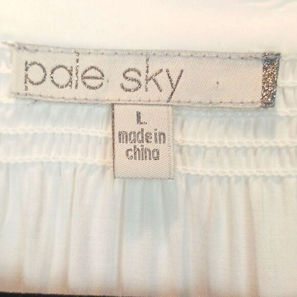 Pale Sky Emmy boho / Cottagecore floral embroidered long-sleeve white top large - Picture 8 of 9